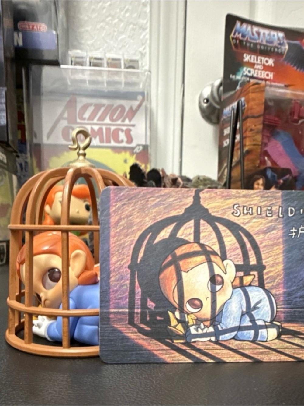POP MART Shielding Vinyl Figurine [Multicolor, Cage & Card Included]
